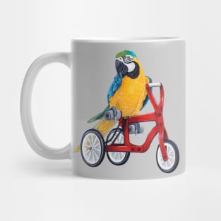 Parrot Macaw on Bike Mug